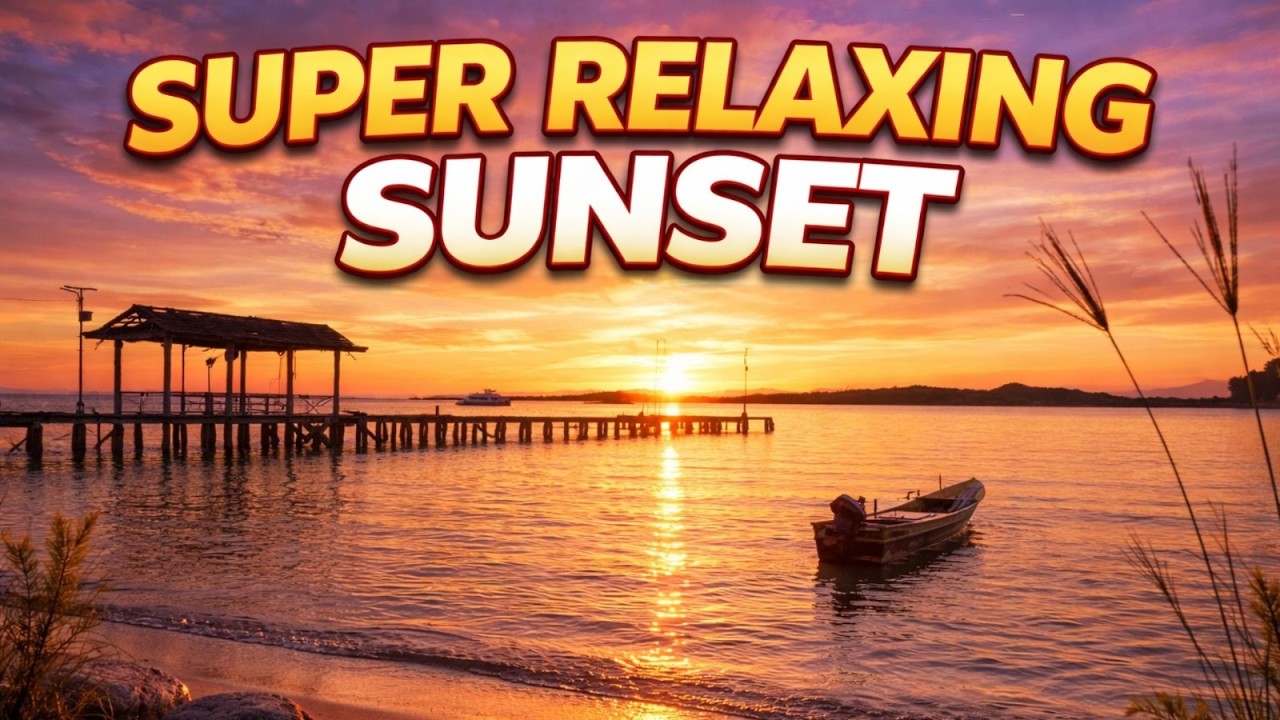 You Will Fall Asleep in 5 Minutes 🌊 Super Calm Sunset Waves