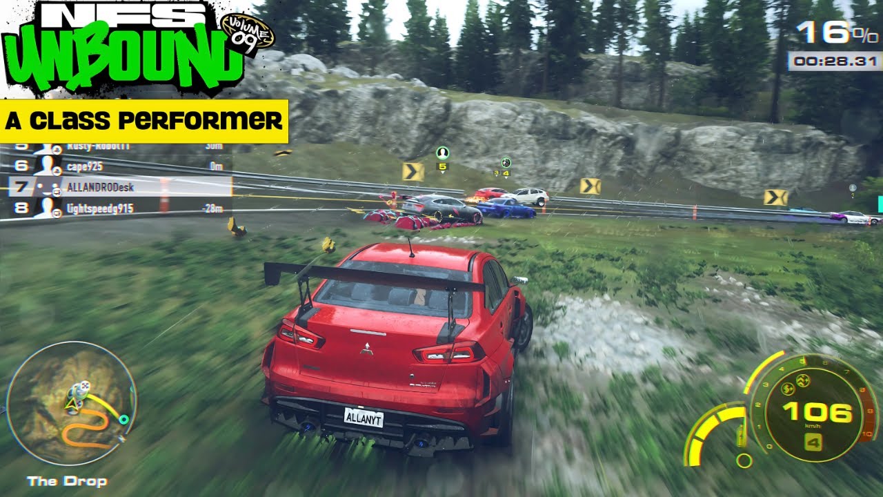 Mitsubishi Lancer Evolution X is Effective Performer in NFS Unbound Online A Class