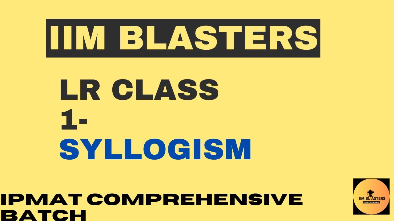 IPMAT 2024 COMPREHENSIVE BATCH LAUNCH || Reasoning demo class 1 by MANAS SIR. Syllogism class 1.