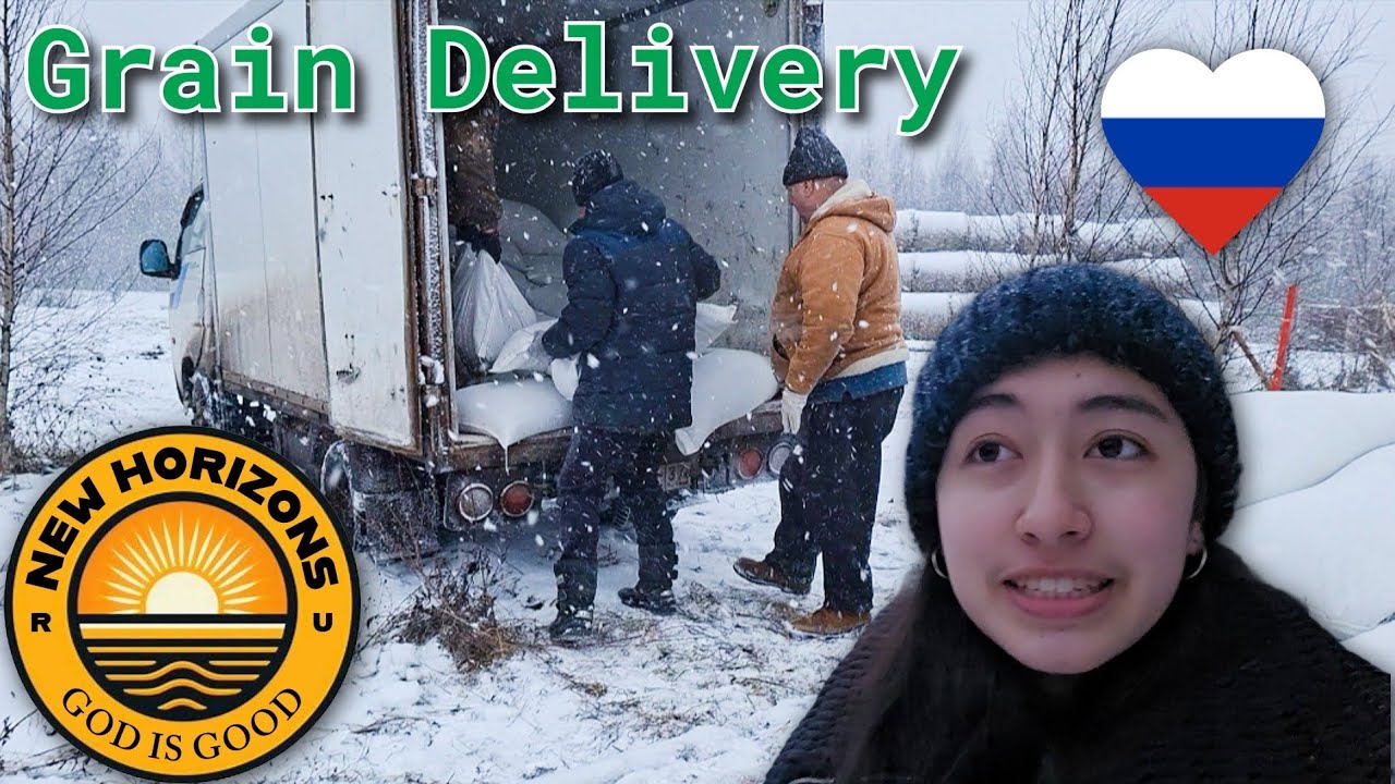 Grain Delivery 🚚 Winter Fun ❄️ Farming in RUSSIA 🇷🇺 ❤️ 
