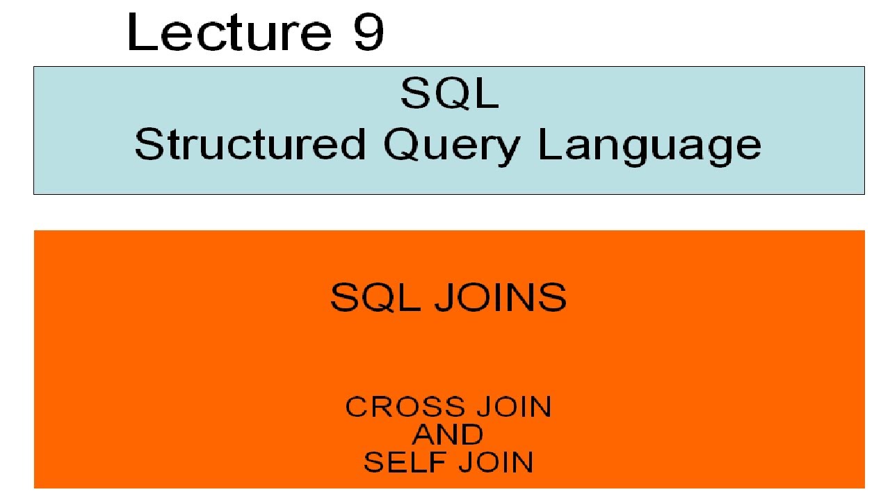 Structured Query Language SQL Joins   Cross Join - Self Join #sqlforbeginners #sqltips #education