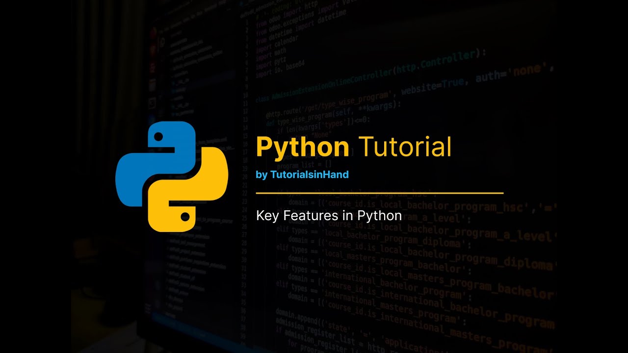 Key Features in Python | features of python programming language #pythontutorial #python