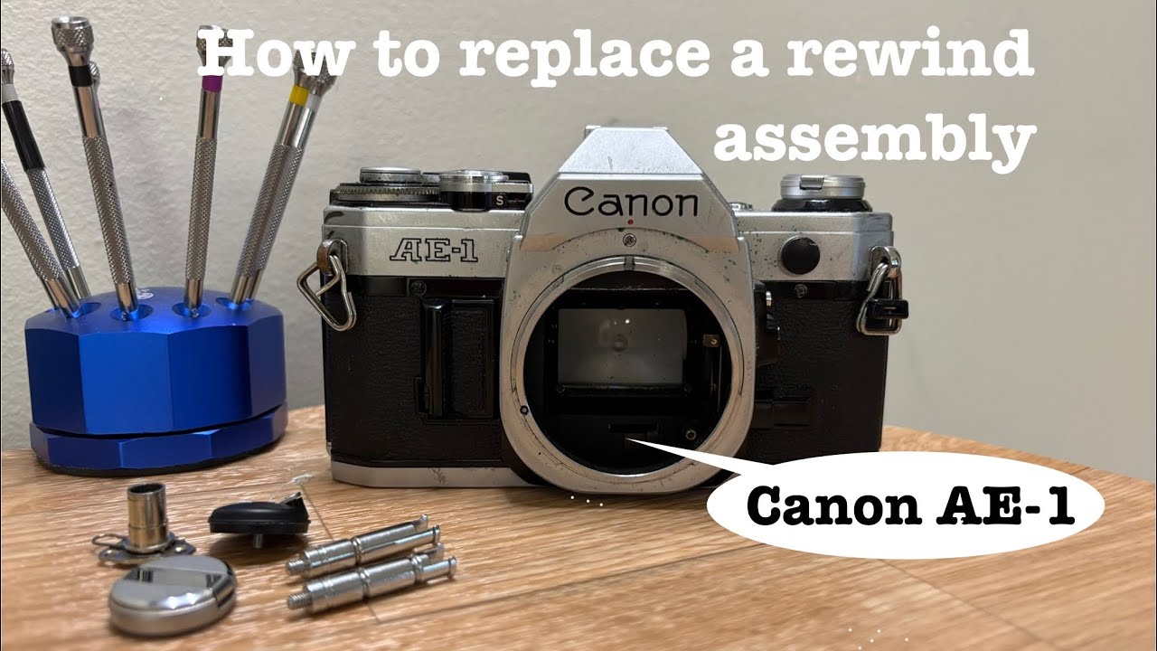 How to replace a rewind assembly on Canon AE-1 and AE-1 Program