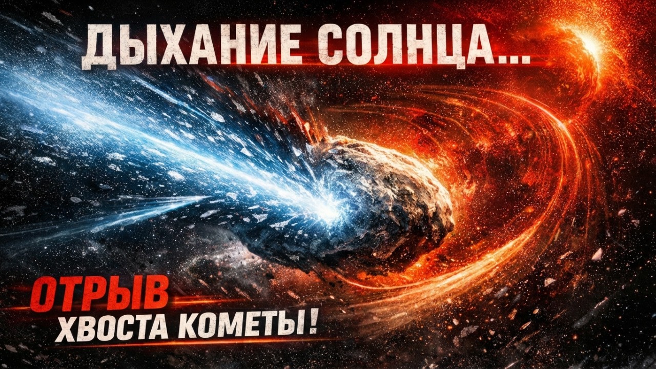 Почему у комет ДВА хвоста? Невидимый солнечный ветер раскрыт