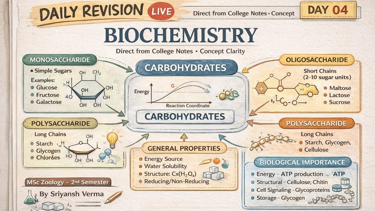 Revision 04 BIOCHEMISTRY, Carbohydrates , Classification,General character, Metabolism 