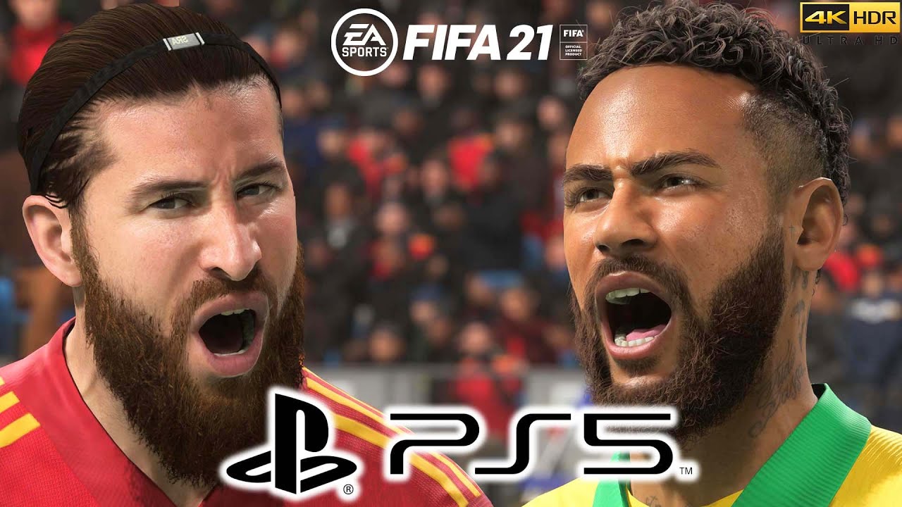 🔥Brasil x Espanha | PLAYSTATION 5 | [4K/HDR] FIFA 21 NEXT GEN SNOW SANTIAGO BERNABÉU