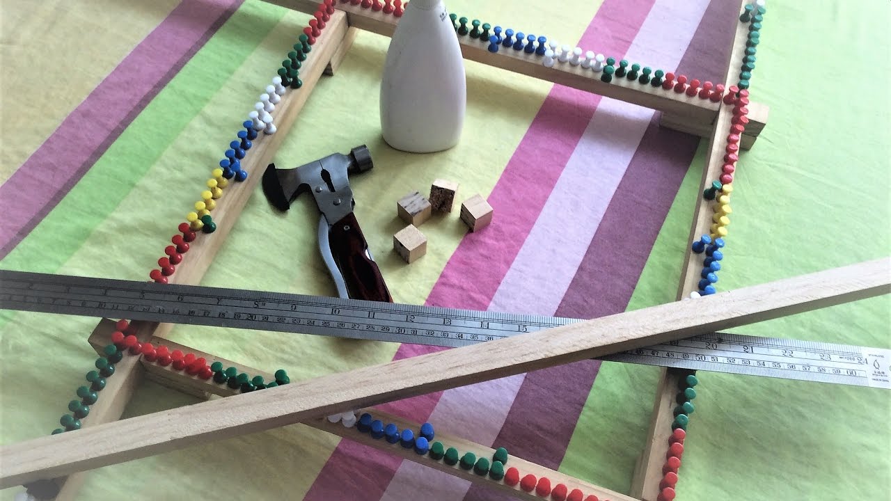 Cómo hacer un telar cuadrado ajustable en casa / adjustable frame loom DIY