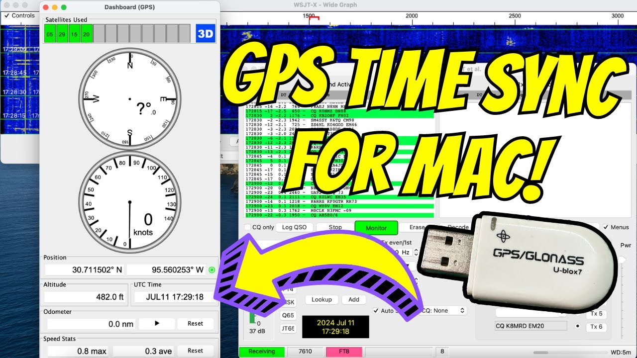 Off Grid GPS Time Sync On Mac With GPS Dashboard