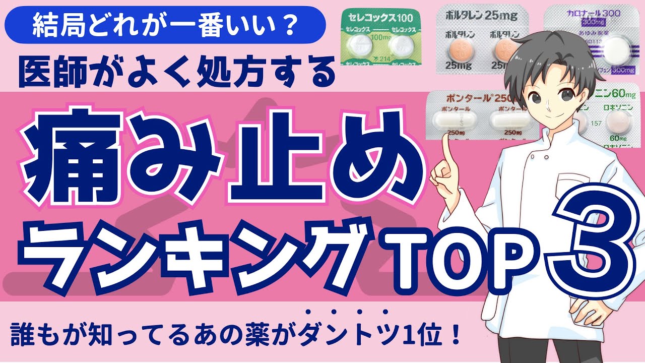【必見】絶対に知るべき解熱鎮痛薬TOP3｜薬の作用・特徴・医師の処方理由【薬剤師が解説】