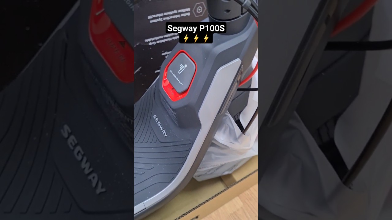 Unpacking top electric scooter Ninebot Segway P100S 