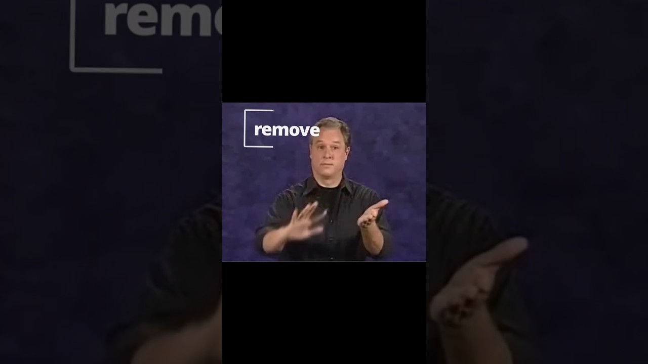 Recognize?  Sign "Remove" in ASL!  Retain Words with This Secret Trick!