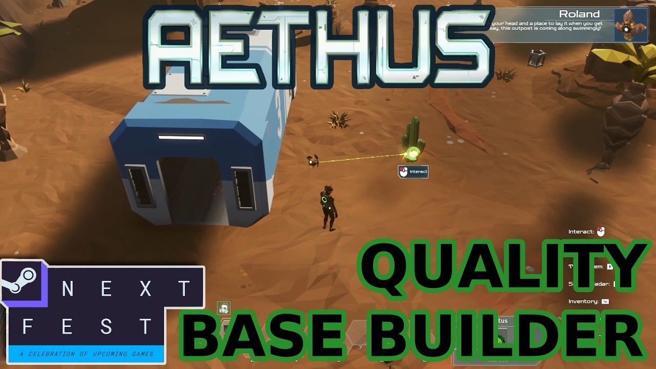 Beautiful low poly sci-fi base builder | AETHUS (Next Fest Demo)