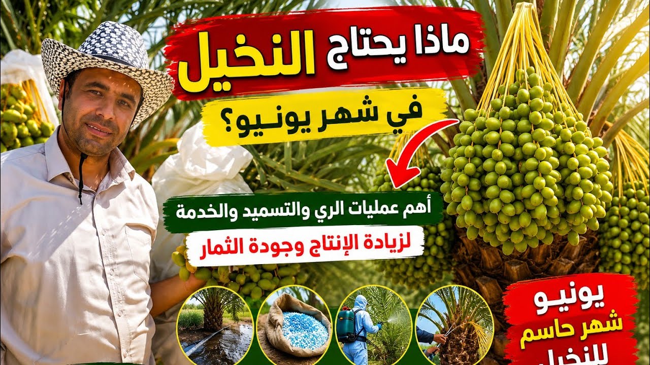 التوصيات الفنية للنخيل في شهر يونيو