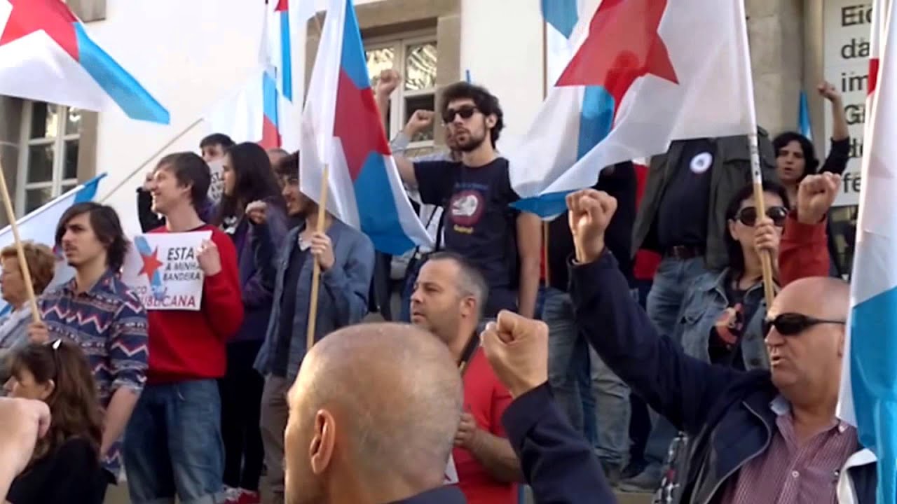 Himno Galego BNG, GALIZA NOVA e NOS-UP pola República da Galiza - Vigo [10/06/2014]