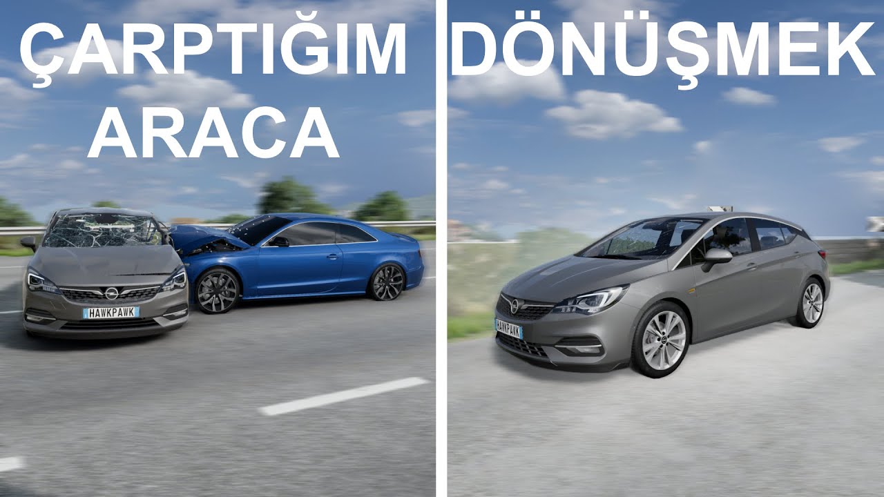 Beamng Ama Çarptığım Araca Dönüşüyorum! │ Beam.ng Drive