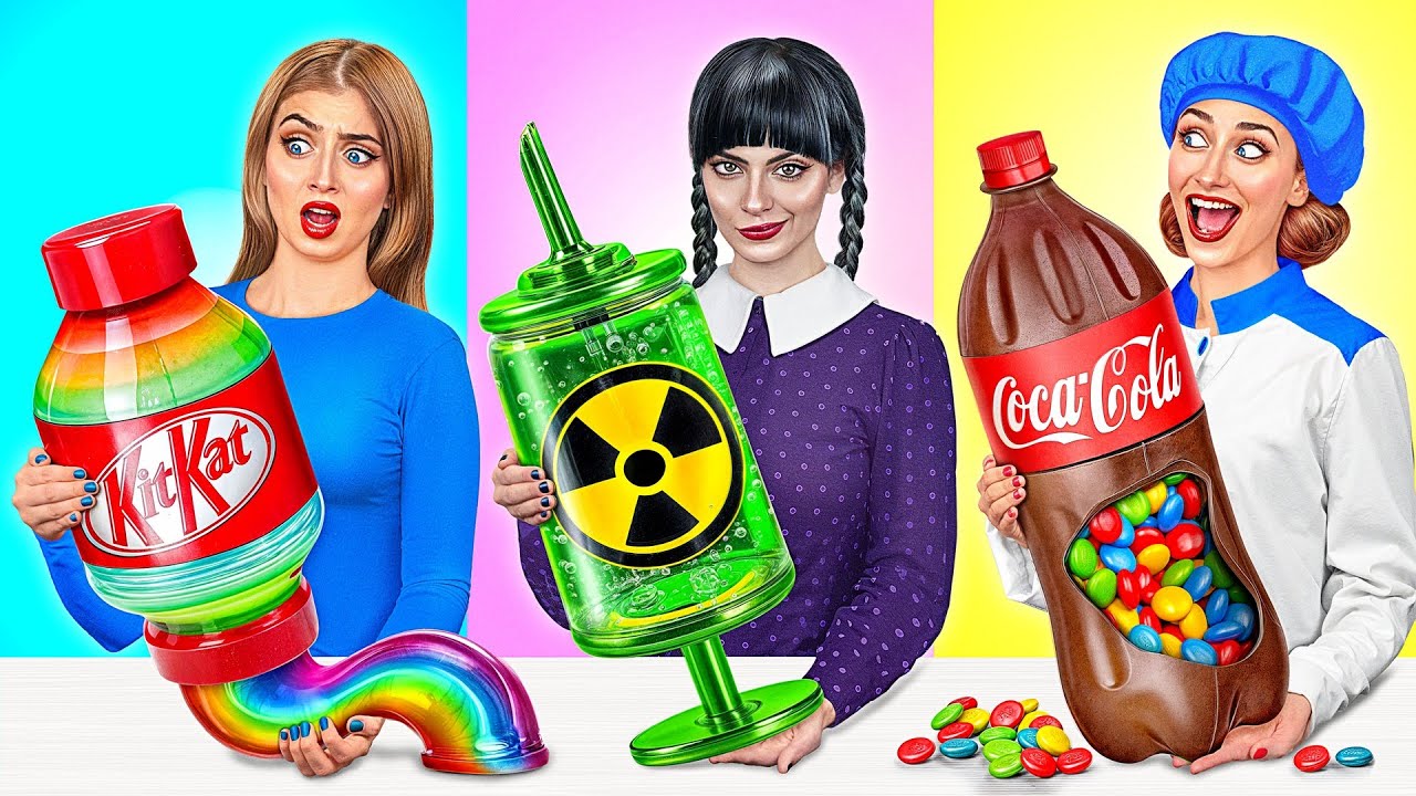 Reto De Cocina Wednesday vs Abuela | Trucos Divertidos de Comida de Mega DO Challenge