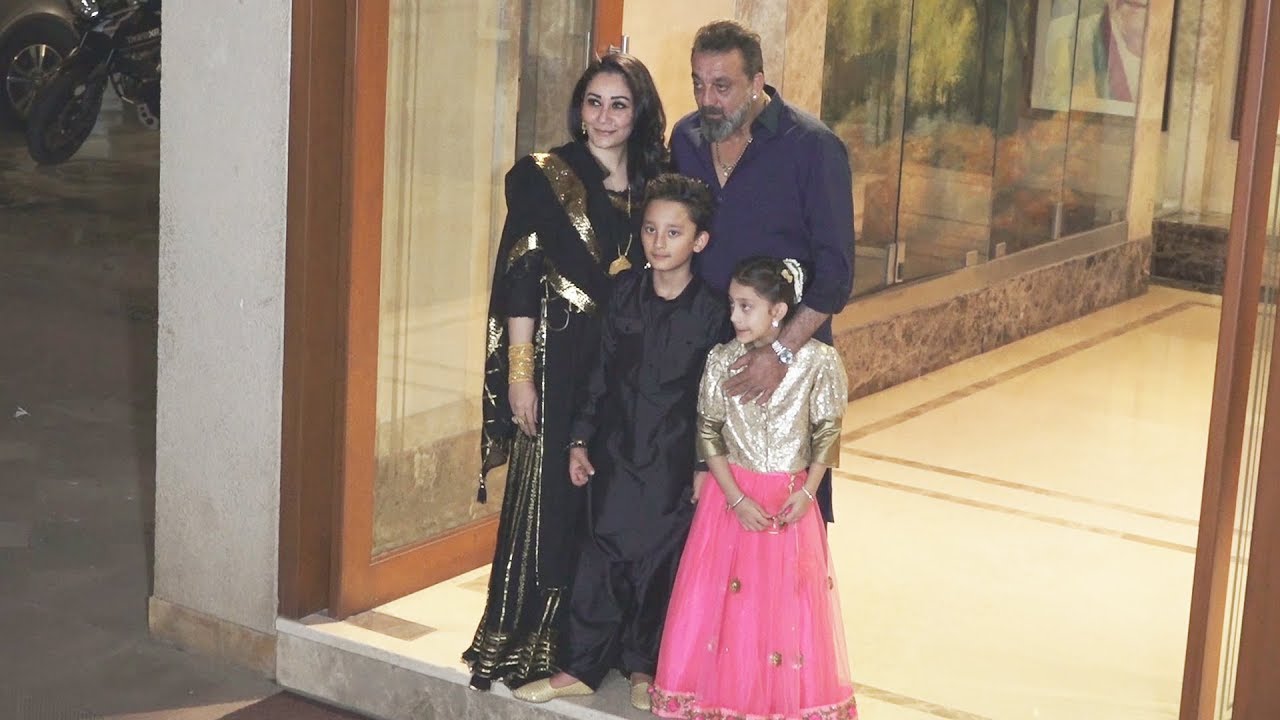 Sanjay Dutt GRAND DIWALI Celebration With Manyata Dutt And Kids Shahraan and Iqra