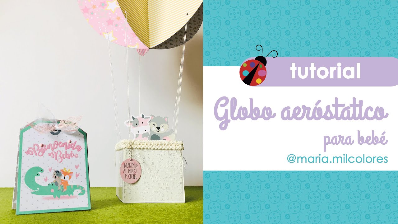 Globo aerostático scrapbook 🎈 Decoración de Baby shower