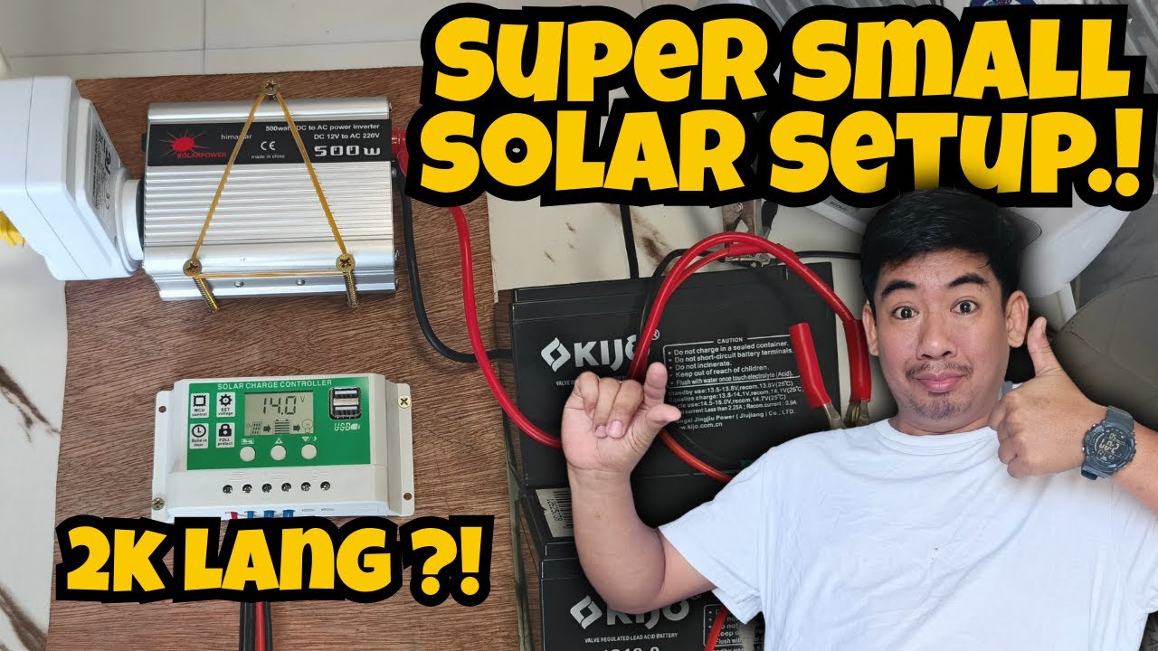 2K LANG?! SUPER SMALL SOLAR SETUP para sa EMERGENCY BACKUP