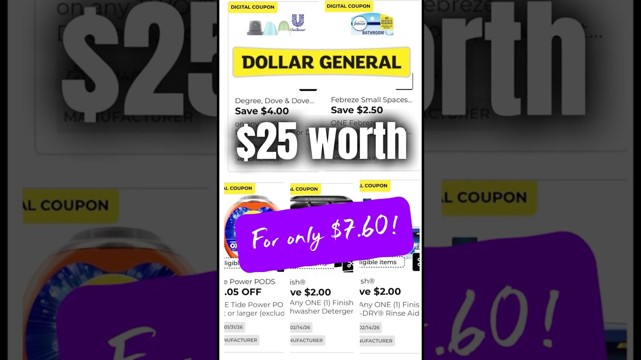 Dollar General $5 off $25 Saturday deal.  