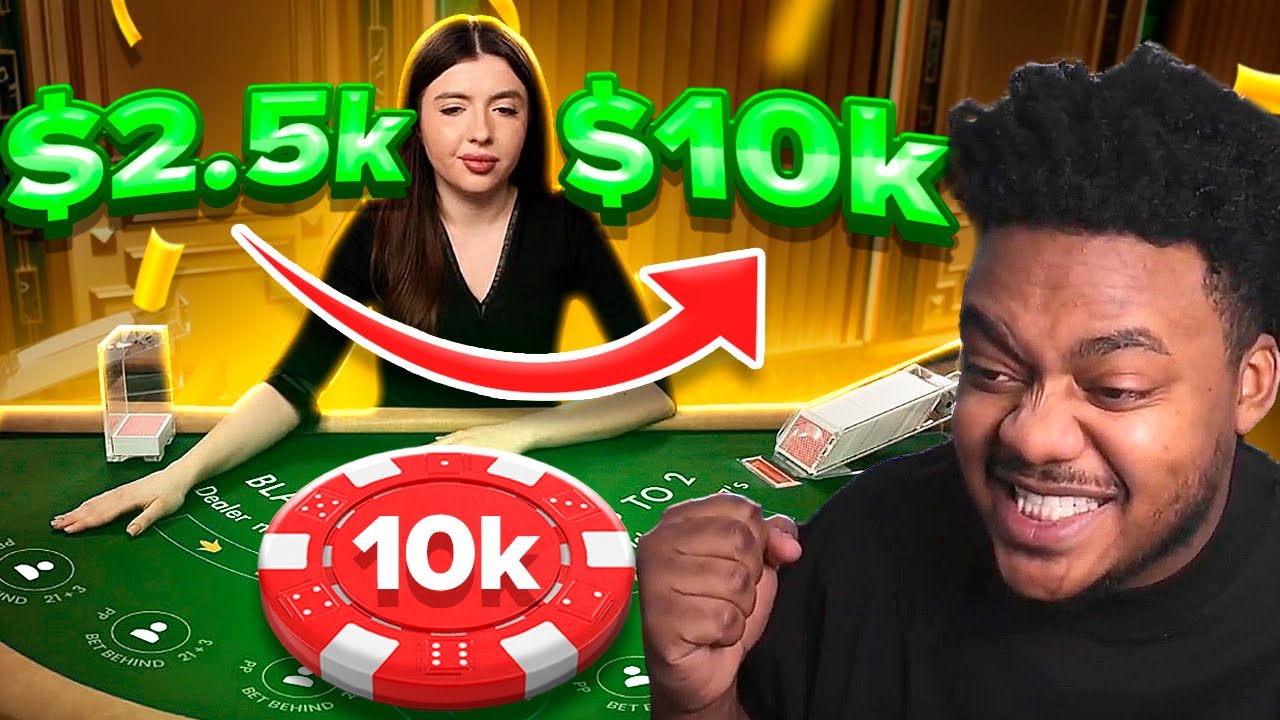 Выиграл 2500 долларов в блэкджеке (40-минутная сессия)