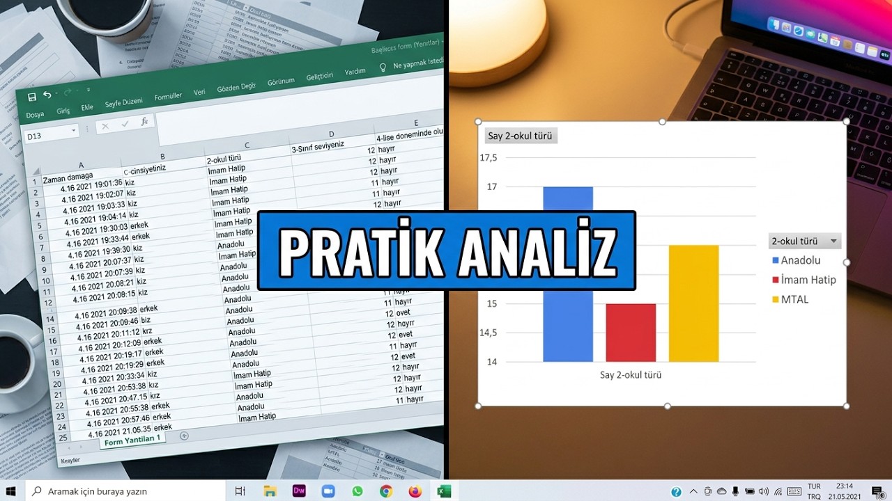 Excel ile Pratik Anket Analizi ( Pivot Table kullanarak )