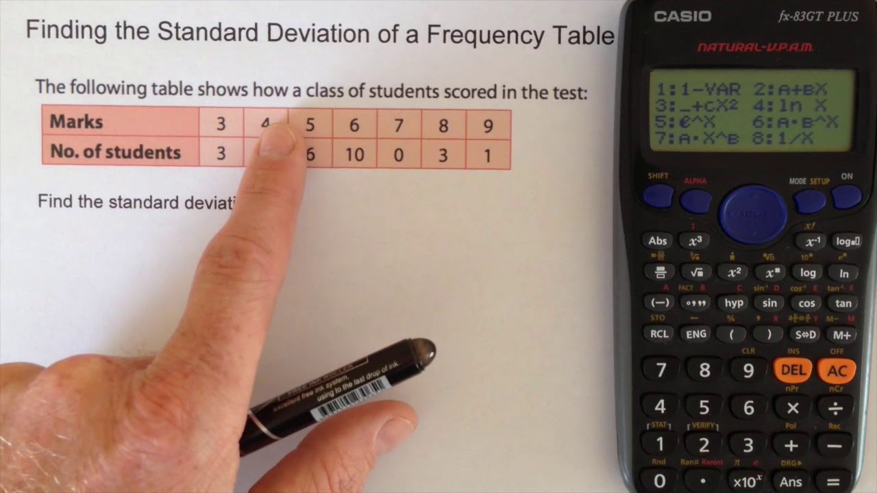Standard Deviation on Casio fx-83GT PLUS
