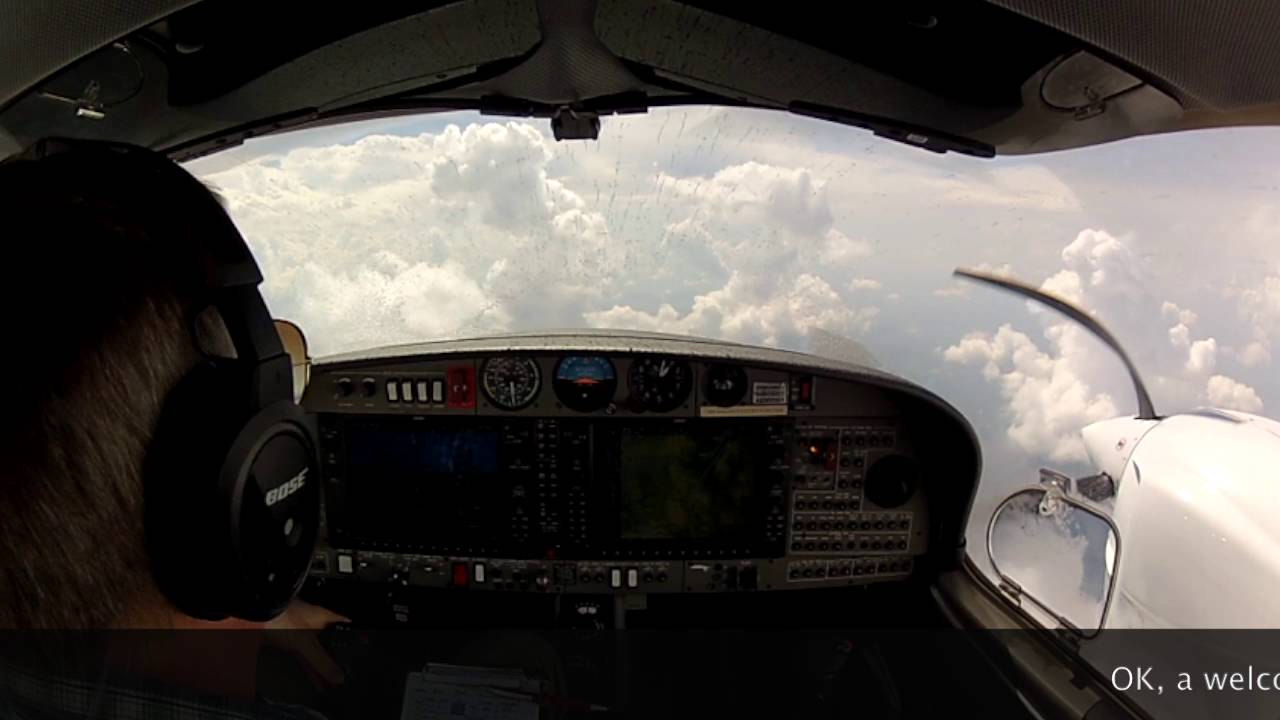 DA42-VI IFR Arrival and Landing Frankfurt Intl. in weather