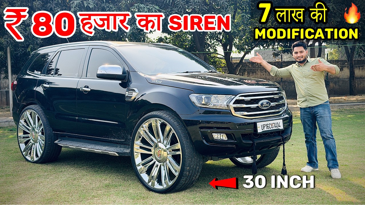 😱🔥इस car का तो रुतबा ही अलग हे Z Black Endeavour 30 inch Alloy Wheels  Modified Endeavour