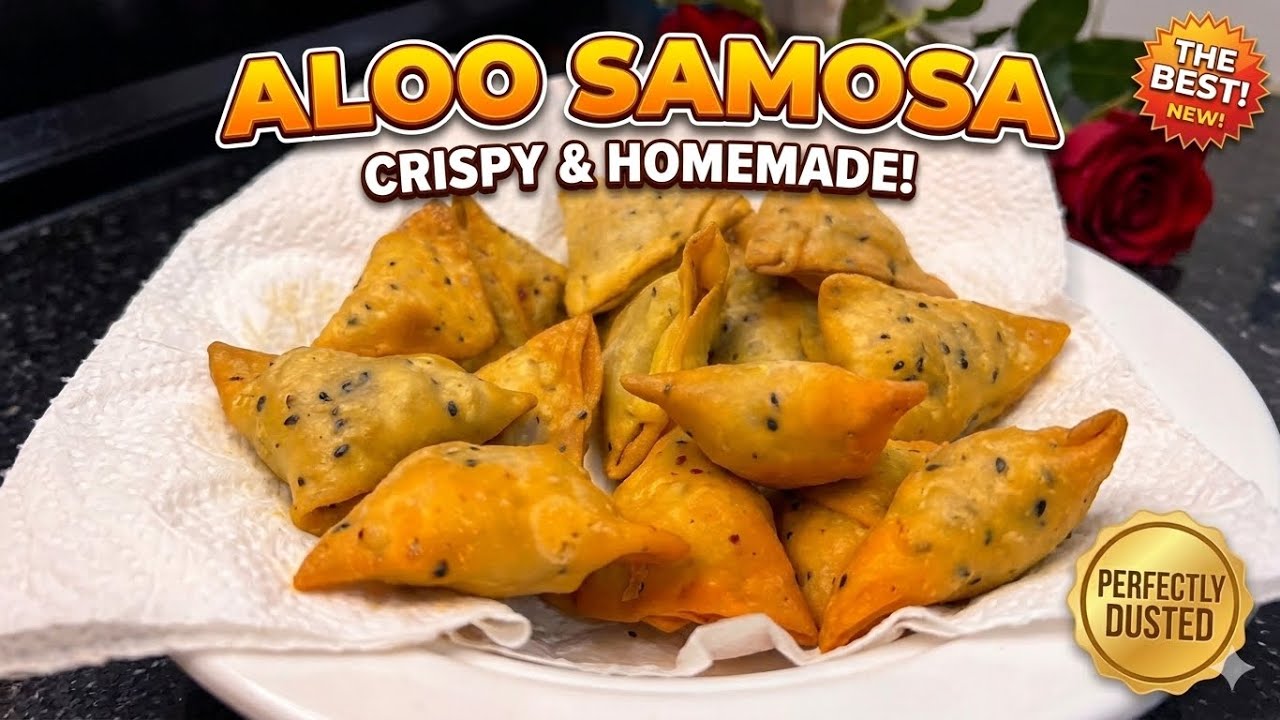 “Crispy Aloo Samosa | Ghar par bilkul market jaisa khasta samosa 😍” |#viralrecipe#indianfood#samosa 