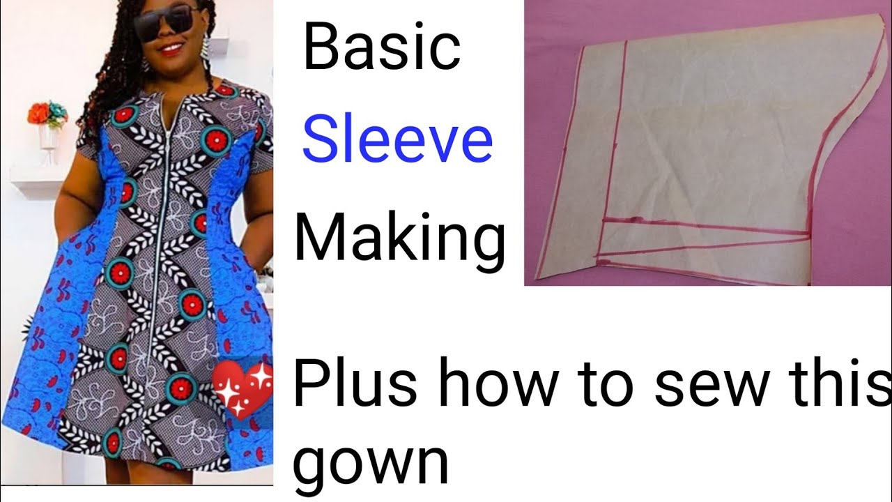 How to cut and sew a basic sleeve and six pieces princess bustier gown without joining step by step