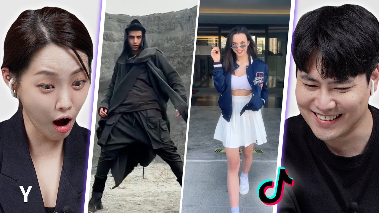 Корейские парень и девушка реагируют на челлендж TikTok «Touch It Outfit Change» | Y