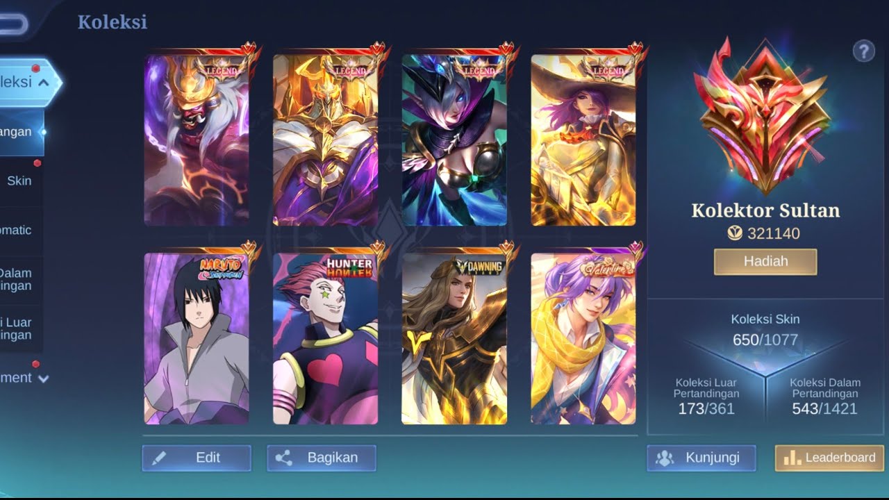 kolektor sultan comeback pake skin lance valentine