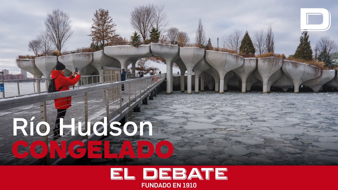 Río Hudson congelado: las imágenes que sorprendieron a Nueva York