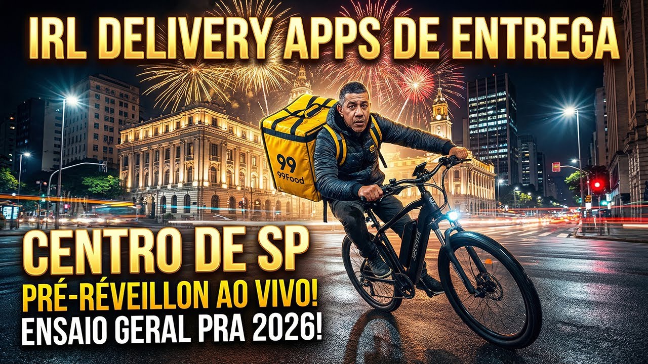{IRL}AOVIVO ENTREGAS DE APP NA NOITE DE SP CENTRO .BEM VINDO 2026🚲🇧🇷