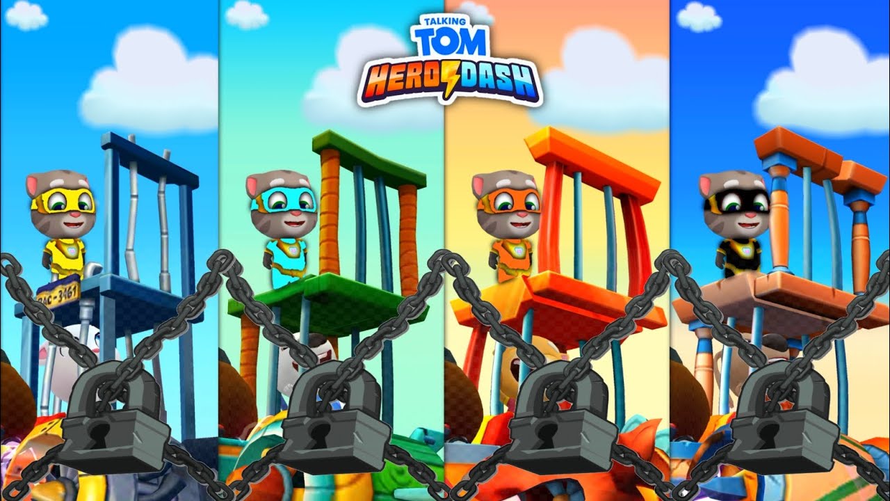 TALKING TOM HERO DASH ~ LEGENDARY HERO TOM ~ PRISON BREAK ~ SAVE THE ALL SUPER HEROES RUN'S GAMEPLAY