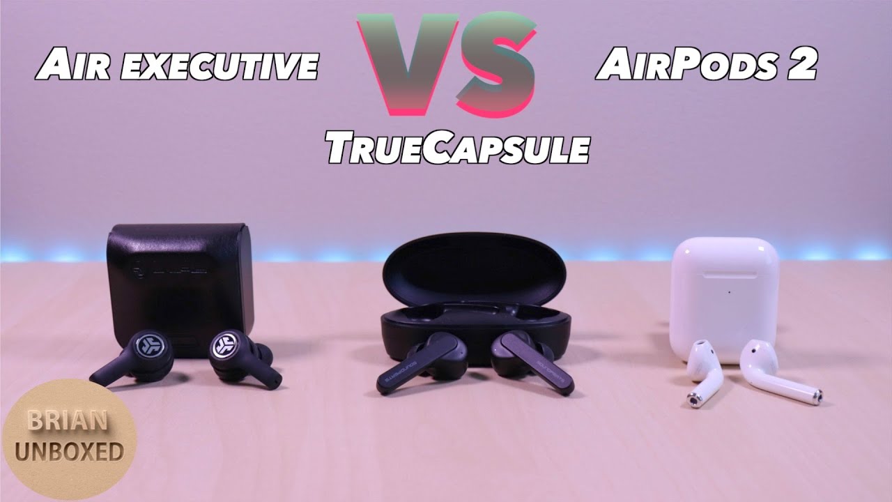 JLab JBuds Air Executive vs SoundPEATS TrueCapsule & Apple AirPods 2 -  The winner is?