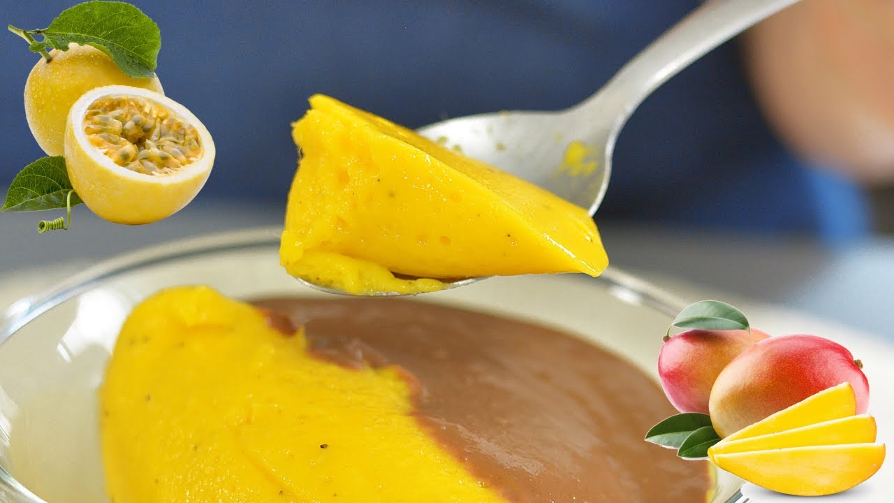 MOUSSE DE MANGA COM MARACUJÁ | SEM AÇÚCAR E SEM LACTOSE