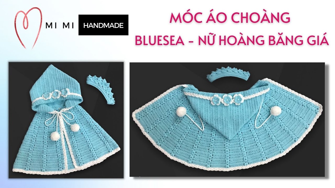 Móc Áo Choàng Elsa Nữ Hoàng Băng Giá Cho Bé ❄️ | Crochet Elsa Frozen Cape for Kids | Mimi Handmade