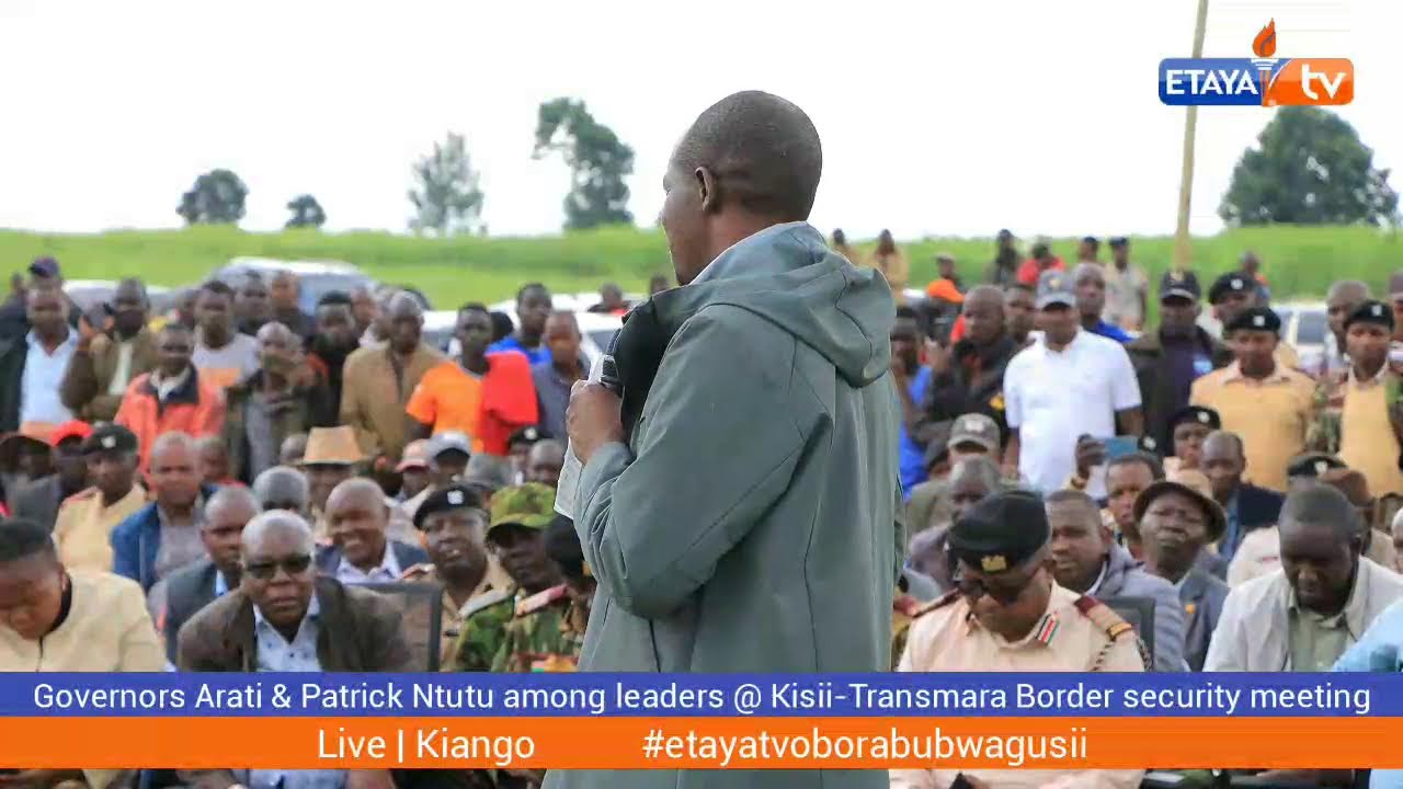Governors Arati & Patrick Ntuntu @ Kisii-Transmara Border security meeting