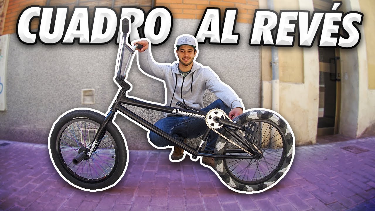 MONTAMOS EL CUADRO DE MI BMX AL REVÉS!! - Experimento