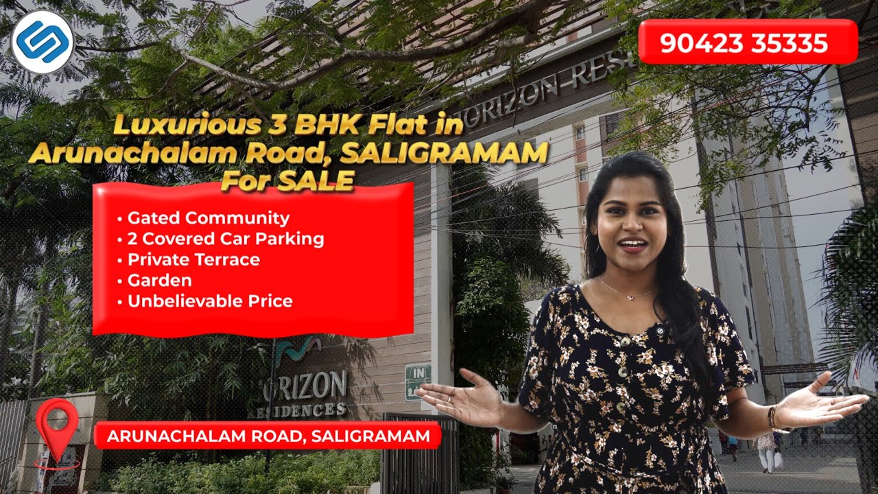 SALIGRAMAM Arunachalam Road 3 BHK Luxurious Resale Flat | 1793 SFT | Private Terrace | CN 37