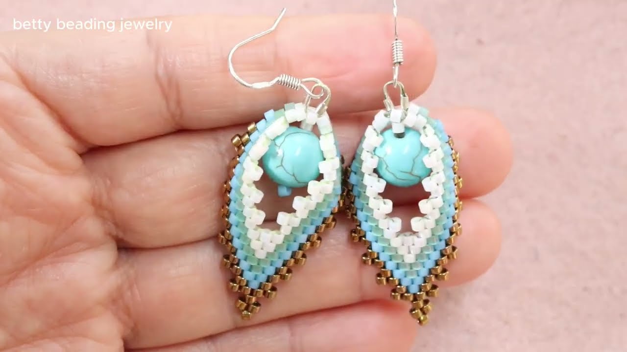 Colors Russian Leaf earring tutorial.easy to make for beginners