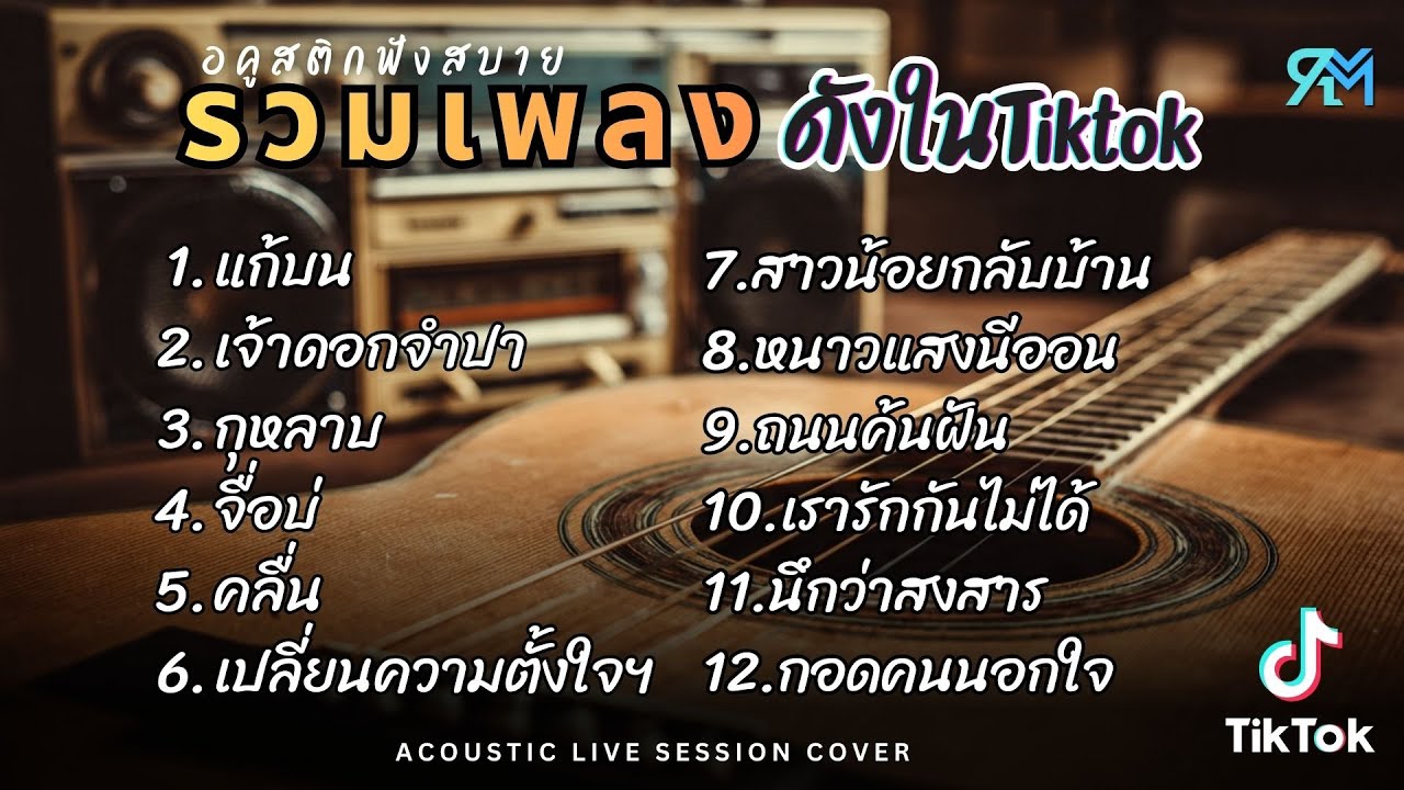 รวมเพลงอคูสติกCover  ฮิตในTiktok 2025 l   แก้บน + เจ้าดอกจำปา  +  กุหลาบ
