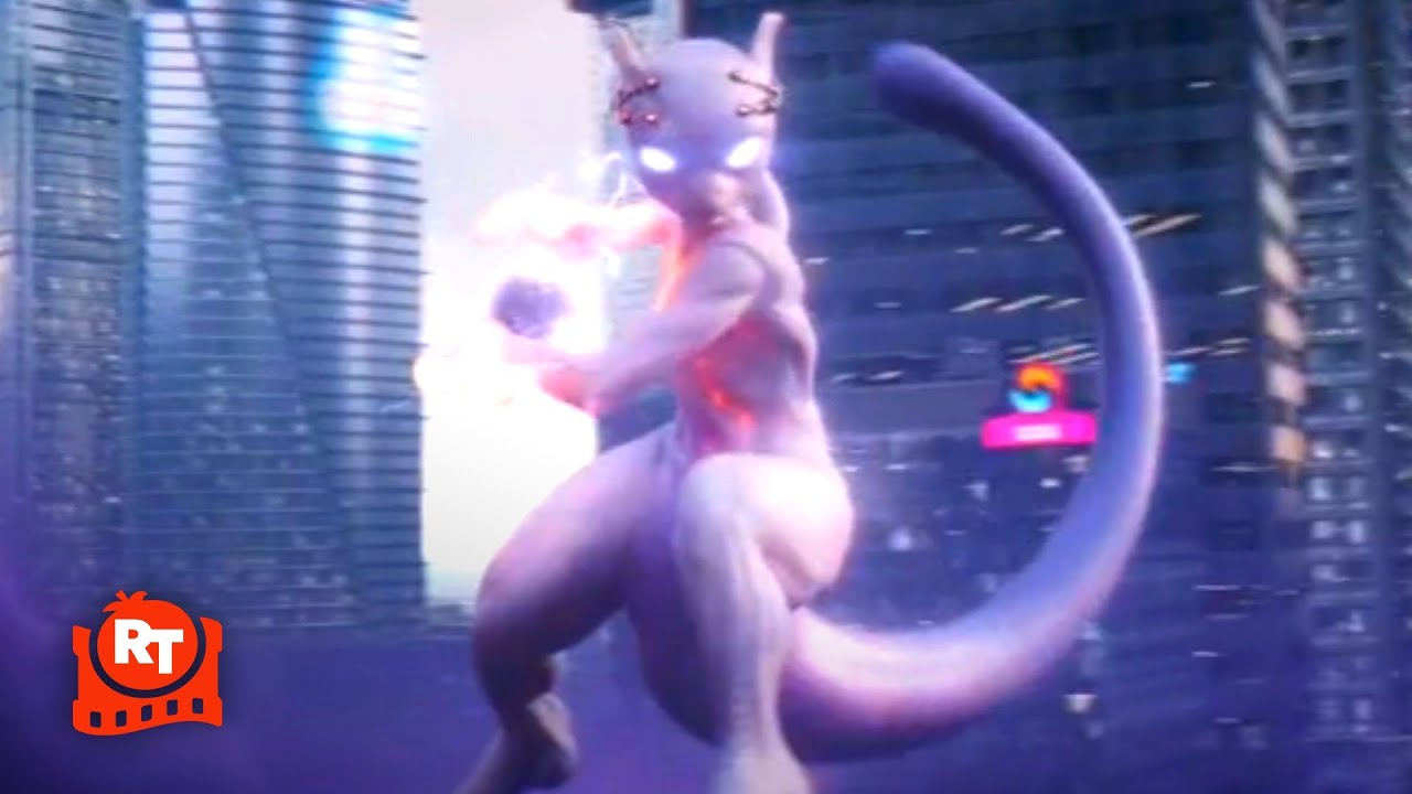 Pokémon Detective Pikachu - Pikachu Fights Mewtwo Scene