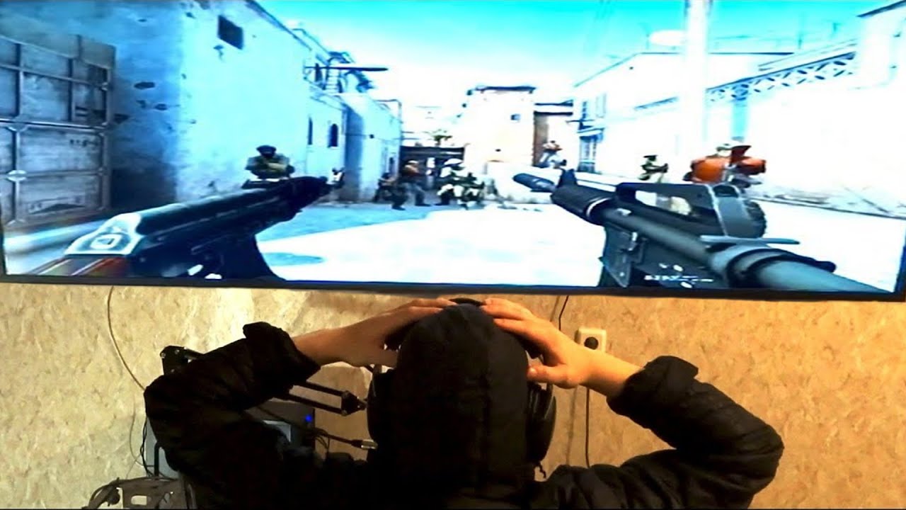 ИГРАЮ В CS:GO НА БОЛЬШОМ ТЕЛЕВИЗОРЕ.