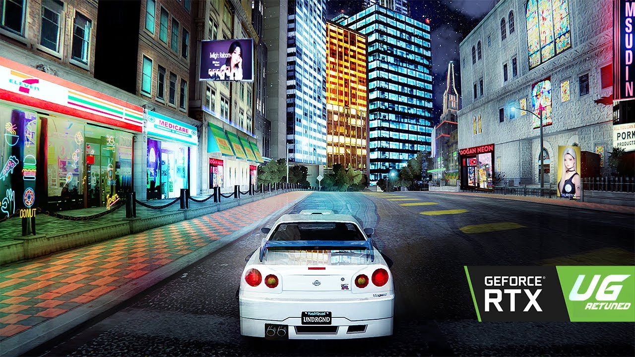 NFS Underground Remastered Insane Graphics Mod and Improvements Gameplay 4K