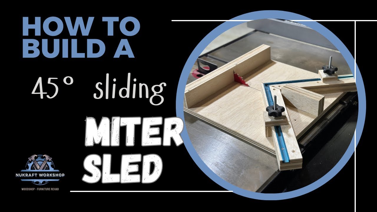 Learn How to Make a Table Saw #Miter Sled -  Build This Jig for Perfect 45 Degree Cuts