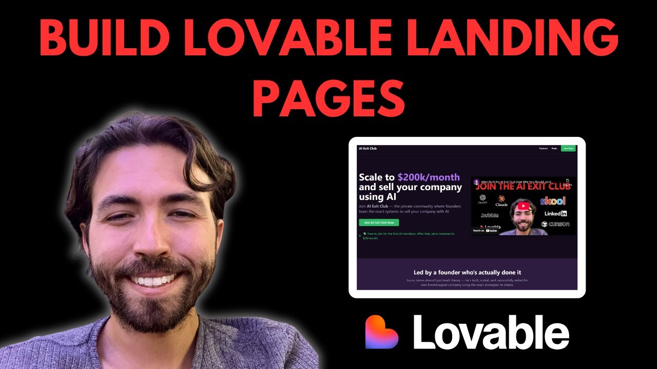 How to Build a High-Converting Landing Page with AI (Lovable + Skool + Supabase)