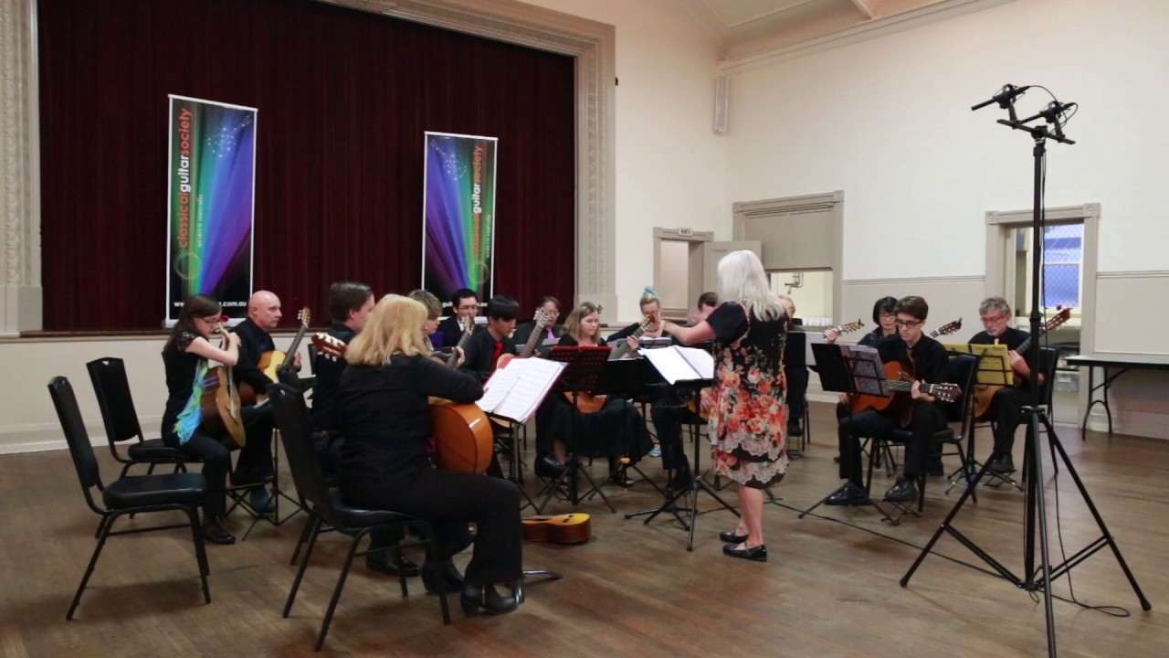 WA Classical Guitar Society Orchestra plays 'Magpie Rumba' by Ken Murrray